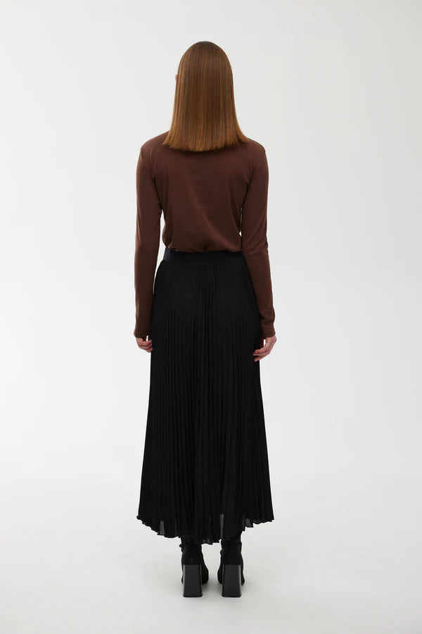 Goldie Pleat Skirt - Black