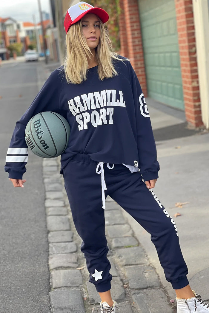 Navy Hammill Sport Sweat – Tara Langfield