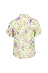 Aya Ruffle Shirt - Lily Floral