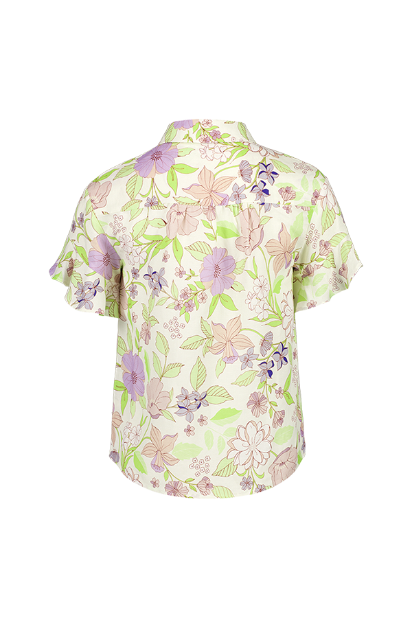 Aya Ruffle Shirt - Lily Floral