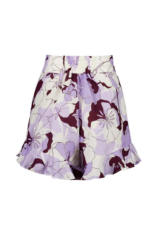 Aya Ruffle Shorts - Shadow Lilac Floral