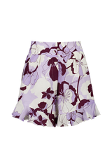 Aya Ruffle Shorts - Shadow Lilac Floral