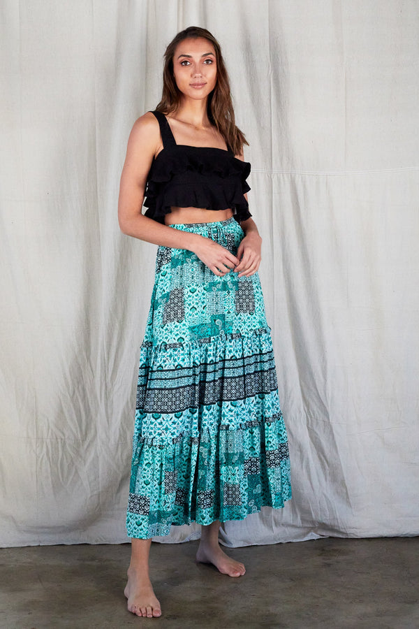 Tara Langfield Claudia-Rose Mint Maxi Skirt