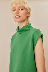 Cosmos Sleeveless Knit - Emerald Green