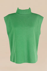 Cosmos Sleeveless Knit - Emerald Green