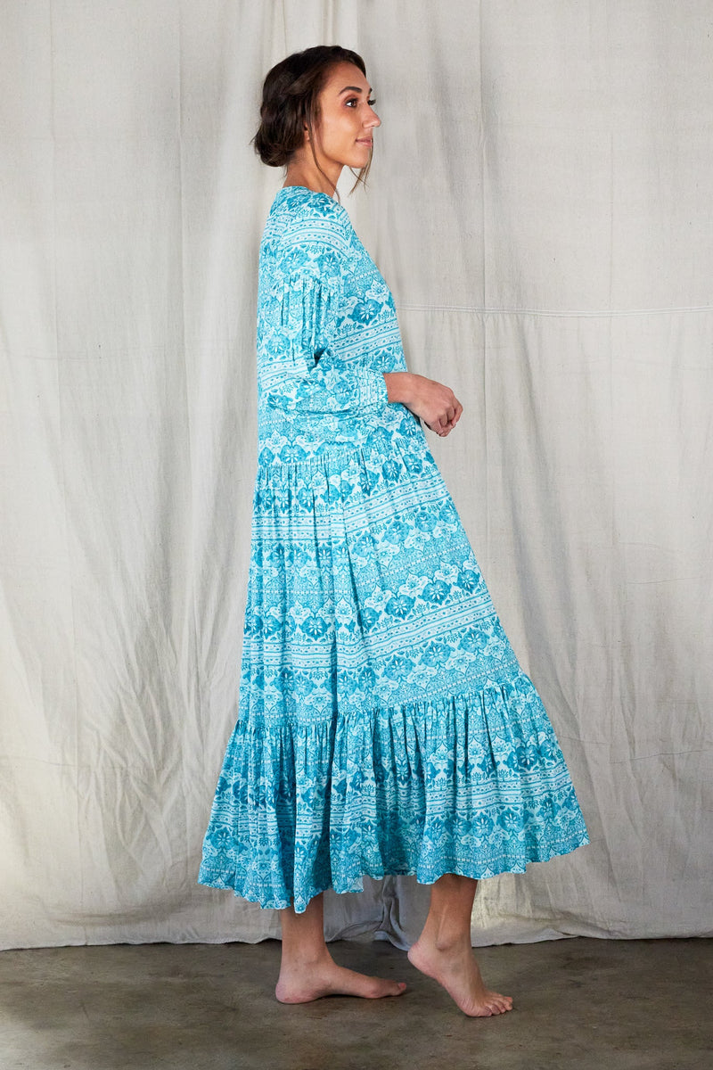 Tara Langfield Malia-Star Teal Kimono Dress