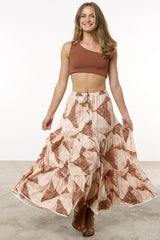 Mia-Lauren Maxi Skirt in Peach