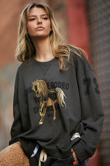 Washed Black Rodeo Sweat